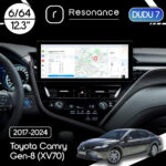 Магнітола Toyota Camry 8 (XV70) (2017-2024) [High] DUDU 7 12.3" 2K QLED, 6/64, 360 (Style A)