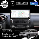Магнітола Toyota Land Cruiser Prado 150 (2013-2017) DUDU 7 12.3" 2K QLED, 6/64, 360 (Style A)