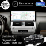 Магнітола Toyota Land Cruiser Prado 150 (2017-2023) [Low] DUDU 7 12.3" 2K QLED, 6/64, 360 (Style A)