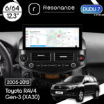 Магнітола Toyota RAV4 3 (XA30) (2005-2013) DUDU 7 12.3" 2K QLED, 6/64, 360 (Style A)