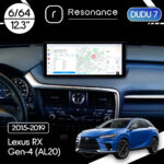 Магнітола Lexus RX Gen-4 (AL20) (2015-2019) [Low] DUDU 7 12.3" 2K QLED, 6/64, 360 (Style A)