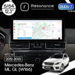 Магнітола Mercedes-Benz ML/GL-Class (W166/X166) (2011-2015) [NTG 4.0/4.5] DUDU 7 12.3" 2K QLED, 6/64, 360 (Style A)
