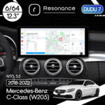 Магнітола Mercedes-Benz C/GLC-Class (W205/X253) (2019-2021) [NTG 5.5] DUDU 7 12.3" 2K QLED, 6/64, 360 (Style A)