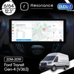 Магнітола Ford Transit Gen-4 (V363) (2014-2019) DUDU 7 12.3" 2K QLED, 6/64, 360 (Style A)