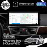 Магнітола Mercedes-Benz E-Class (W212) (2009-2011) [NTG 4.0] DUDU 7 12.3" 2K QLED, 6/64, 360 (Style A)