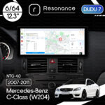 Магнітола Mercedes-Benz C-Class (W204) (2007-2011) [NTG 4.0] DUDU 7 12.3" 2K QLED, 6/64, 360 (Style A)