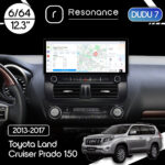 Магнітола Toyota Land Cruiser Prado 150 (2013-2017) [Alt] DUDU 7 12.3" 2K QLED, 6/64, 360 (Style A)