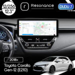 Магнітола Toyota Corolla 12 (E210) (2018+) DUDU 7 12.3" 2K QLED, 12/256, 360 (Style A)
