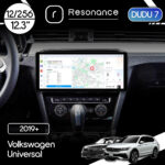 Магнітола Volkswagen Universal (2019+) DUDU 7 12.3" 2K QLED, 12/256, 360 (Style A)