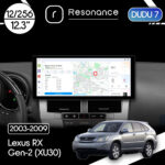 Магнітола Lexus RX Gen-2 (XU30) (2003-2009) DUDU 7 12.3" 2K QLED, 12/256, 360 (Style A)