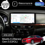 Магнітола Mazda 6 (Atenza) Gen-3 (GJ/GL) (2012-2015) [Low] DUDU 7 12.3" 2K QLED, 12/256, 360 (Style A)