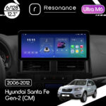 Магнітола Hyundai Santa Fe 2 (CM) (2006-2012) Resonance Ultra M6 (7862) 6/128, 12.3" QLED, 360 (Audi Style)