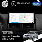 Магнітола Hyundai Santa Fe 2 (CM) (2006-2012) DUDU 7 12.3" 2K QLED, 6/64, 360 (Style C)