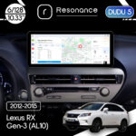 Магнітола Lexus RX 3 (AL10) (2012-2015) DUDU 5 10.3" 2K QLED, 6/128, 360 (A-Style)