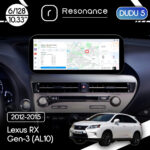 Магнітола Lexus RX 3 (AL10) (2012-2015) DUDU 5 10.3" 2K QLED, 6/128, 360 (B-Style)
