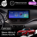 Магнітола Nissan Teana 4, Altima 6 (L34) (2019-2025) Resonance Ultra M8 (7862) 8/256, 12.3" QLED, 360 (Audi Style)
