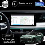 Магнітола Volkswagen Tiguan (CT1) (2024+) [Low] DUDU 7 12.3" 2K QLED, 12/256 (Style C)