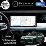 Магнітола Volkswagen Tiguan (CT1) (2024+) [Low] DUDU 7 12.3" 2K QLED, 6/64, 360 (Style A)
