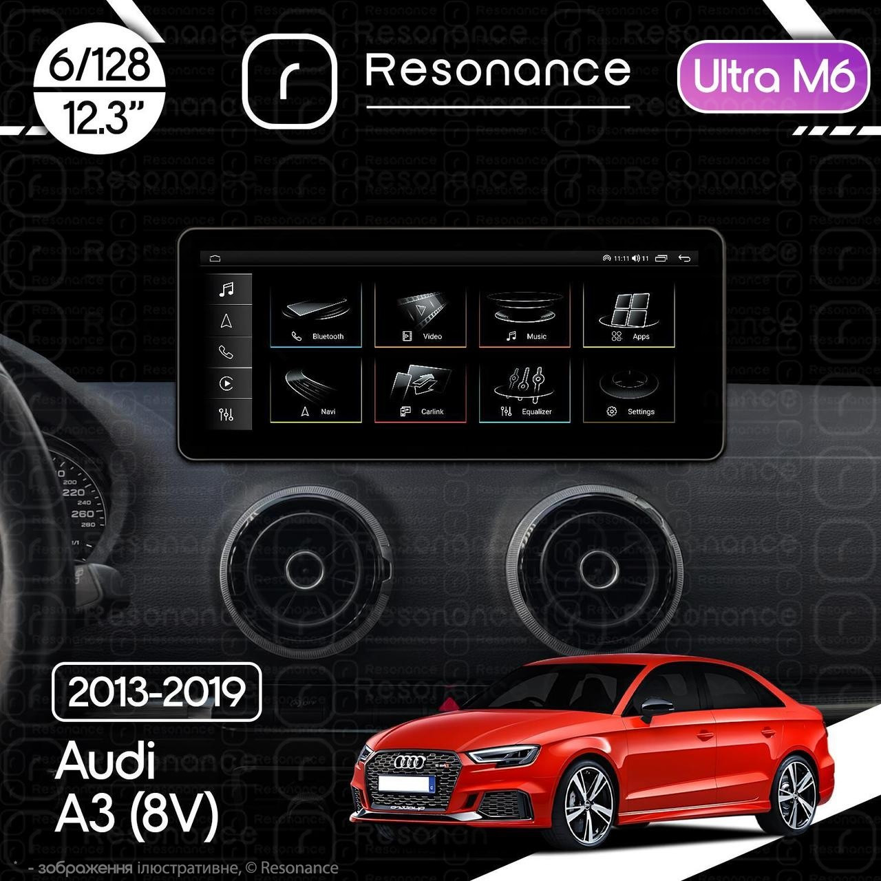 6988155866_magnitola-audi-a3 Магнітола Audi A3 (8V) (2013-2019) Resonance Ultra M6 (7862) 6/128, 12.3" QLED, 360 (Audi Style) - Зображення 1
