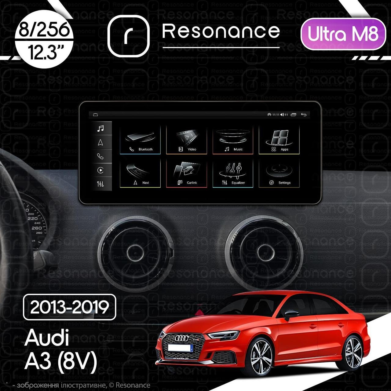 6988155869_magnitola-audi-a3 Магнітола Audi A3 (8V) (2013-2019) Resonance Ultra M8 (7862) 8/256, 12.3" QLED, 360 (Audi Style) - Зображення 1