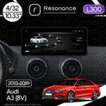 Магнітола Audi A3 Gen-3 (8V) (2012-2020) Resonance L300 4/32 10.33" QLED, 360 (Audi Style)