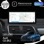 Магнітола Audi Q3 Gen-1 (8U) (2011-2018) [High] DUDU 7 12.3" 2K QLED, 12/256, 360 (Style A)