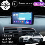 Магнітола Audi Q3 Gen-1 (8U) (2011-2018) Resonance Ultra M6 (7862) 6/128, 9" QLED, 360