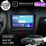 Магнітола Audi A3 Gen-2 (8P) (2003-2013) Resonance Ultra M6 (7862) 6/128, 9.5" 2K QLED, 360