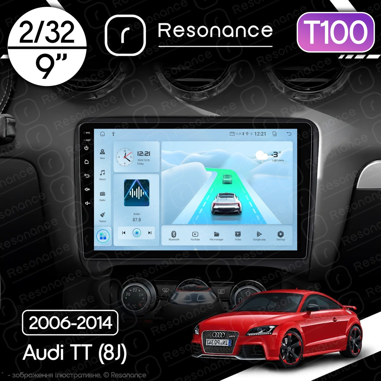 6995734340_magnitola-audi-tt Магнітола Audi TT Gen-2 (8J) (2006-2014) Resonance Ultra T100 2/32, 9" IPS (CarPlay) - Зображення 1