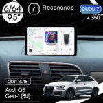 Магнітола Audi Q3 Gen-1 (8U) (2011-2018) DUDU 7 9.5" 2K QLED, 6/64, 360