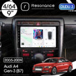Магнітола Audi A4 Gen-3 (B7) (2005-2009) DUDU 3 9" QLED, 4/64