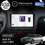 Магнітола Audi A3 Gen-2 (8P) (2003-2013) DUDU 5 9.5" QLED, 6/128