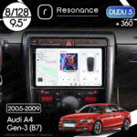 Магнітола Audi A4 Gen-3 (B7) (2005-2009) DUDU 5 9.5" QLED, 8/128, 360
