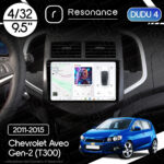 Магнітола Chevrolet Aveo Gen-2 (T300) (2011-2015) DUDU 4 9.5" QLED, 4/32