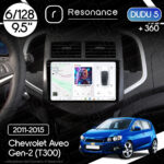 Магнітола Chevrolet Aveo Gen-2 (T300) (2011-2015) DUDU 5 9.5" QLED, 6/128, 360
