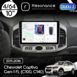 Магнітола Chevrolet Captiva Gen-1 FL (C100, C140) (2011-2016) DUDU 3 10" QLED, 4/64