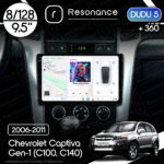 Магнітола Chevrolet Captiva Gen-1 (C100, C140) (2006-2011) [Штатне розташування] DUDU 5 9.5" QLED, 8/128, 360
