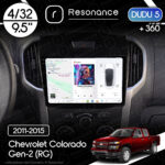 Магнітола Chevrolet Colorado Gen-2 (RG) (2011-2015) DUDU 5 9.5" QLED, 4/32, 360