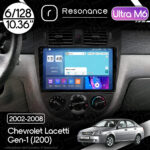 Магнітола Chevrolet Lacetti Gen-1 sedan (J200) (2002-2008) [Кондиціонер, Black, B] 10”Resonance Ultra M6 (7862) 6/128, 10.36" 2K