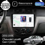 Магнітола Chevrolet Lacetti Gen-1 sedan (J200) (2002-2008) [Кондиціонер, Black, B] 10”DUDU 7 10.36" 2K QLED, 12/256