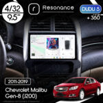 Магнітола Chevrolet Malibu Gen-8 (V300) (2011-2019) DUDU 5 9.5" QLED, 4/32, 360