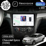 Магнітола Chevrolet Epica (2006-2012) DUDU 5 9.5" QLED, 4/32, 360