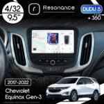 Магнітола Chevrolet Equinox Gen-3 (2017-2022) DUDU 5 9.5" QLED, 4/32, 360