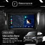 Магнітола Mercedes-Benz Viano (W639) (2003-2015) [кути на штатній - прямі] Resonance Ultra M2 2/32, 9" QLED - Зображення 7