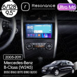 Магнітола Mercedes-Benz B-Class (W245 Low) B150 B160 B170 B180 B200 (2005-2011) Resonance Ultra M6 (7862) 6/128, 9.5" 2K QLED, 360