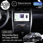 Магнітола Mercedes-Benz A-Class (W169 Low) A150 A160 A170 A180 A200 (2004-2012) DUDU 5 9.5" QLED, 8/128, 360