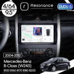 Магнітола Mercedes-Benz B-Class (W245) B150 B160 B170 B180 B200 (2005-2011) DUDU 5 9.5" QLED, 4/64