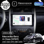 Магнітола Mercedes-Benz A-Class (W169) A150 A160 A170 A180 A200 (2004-2012) DUDU 7 9.5" 2K QLED, 8/256