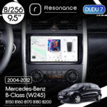 Магнітола Mercedes-Benz B-Class (W245) B150 B160 B170 B180 B200 (2005-2011) DUDU 7 9.5" 2K QLED, 8/256