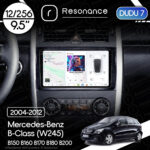 Магнітола Mercedes-Benz B-Class (W245) B150 B160 B170 B180 B200 (2005-2011) DUDU 7 9.5" 2K QLED, 12/256